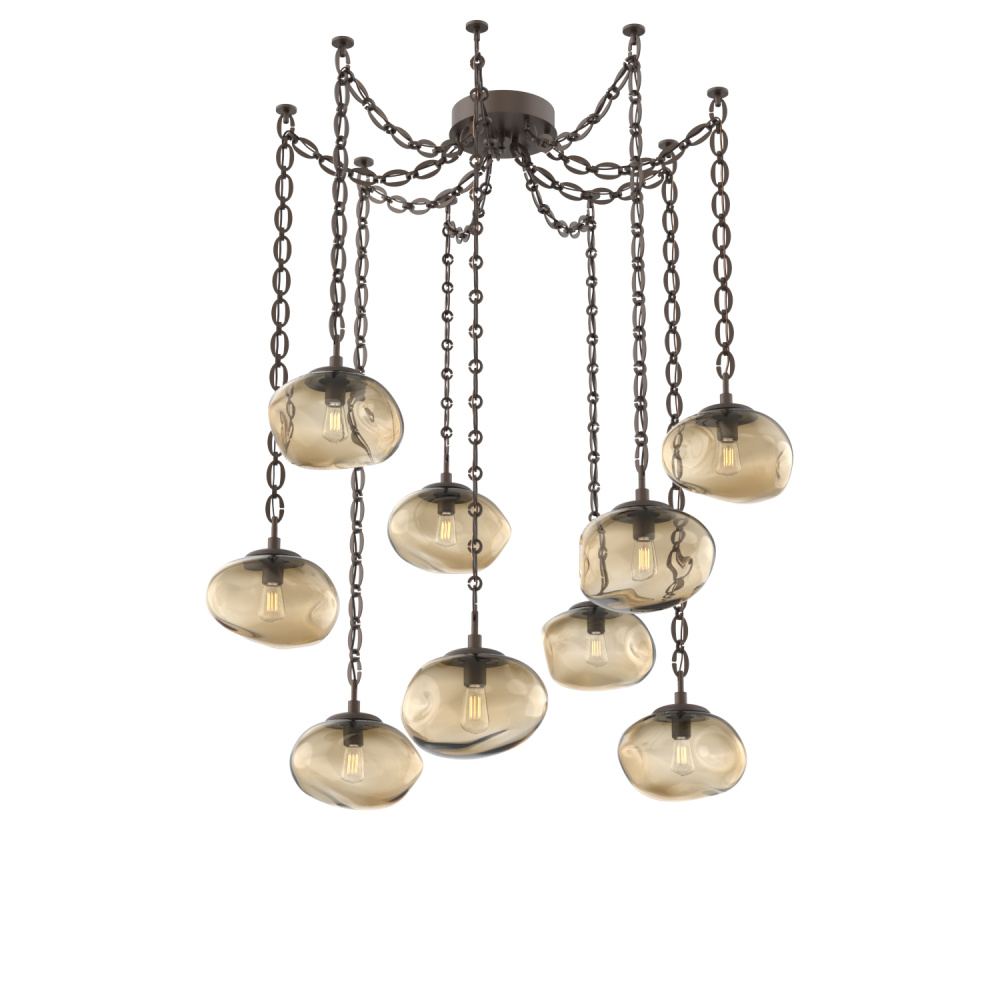Nova Round 9pc Swag Multi-Pendant Chain (Bulb)