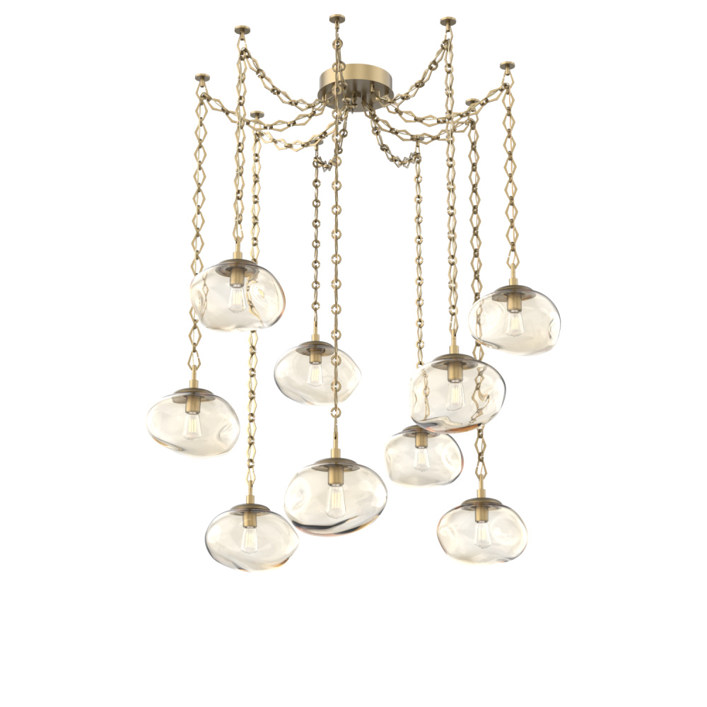 Nova Round 9pc Swag Multi-Pendant Chain (Bulb)