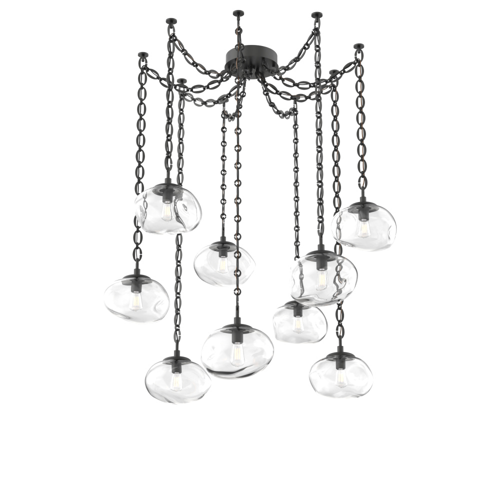 Nova Bulb Multi Light Pendant Multi Port Canopy Matte Black
