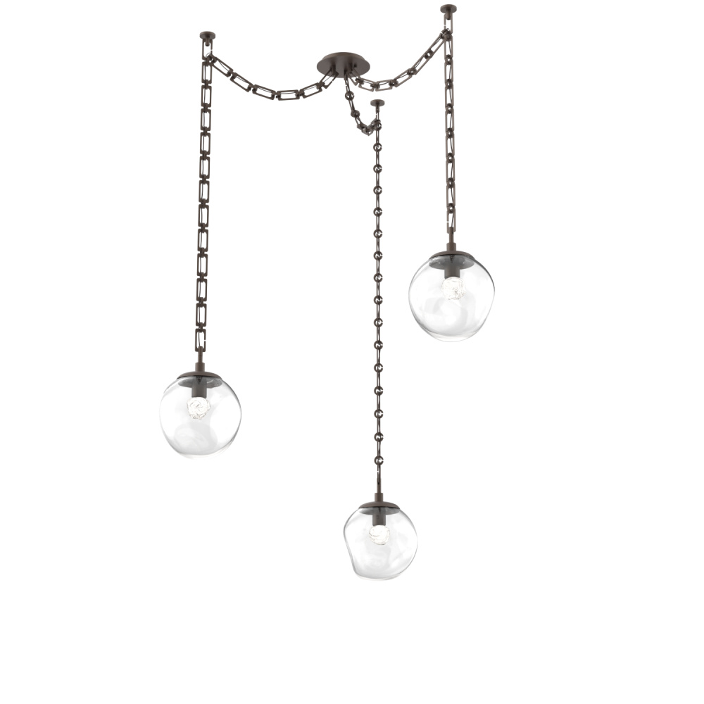 Aster LED Multi Light Pendant Multi Port Canopy Flat Bronze