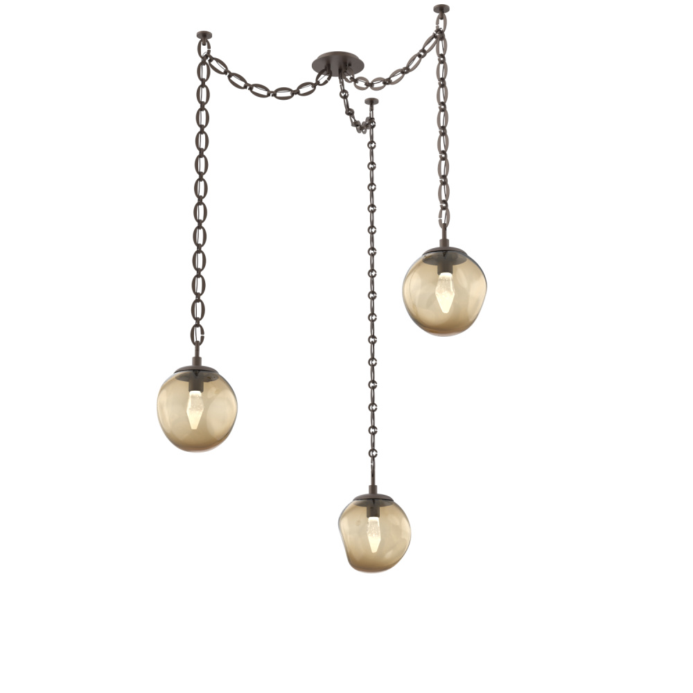 Aster LED Multi Light Pendant Multi Port Canopy Flat Bronze