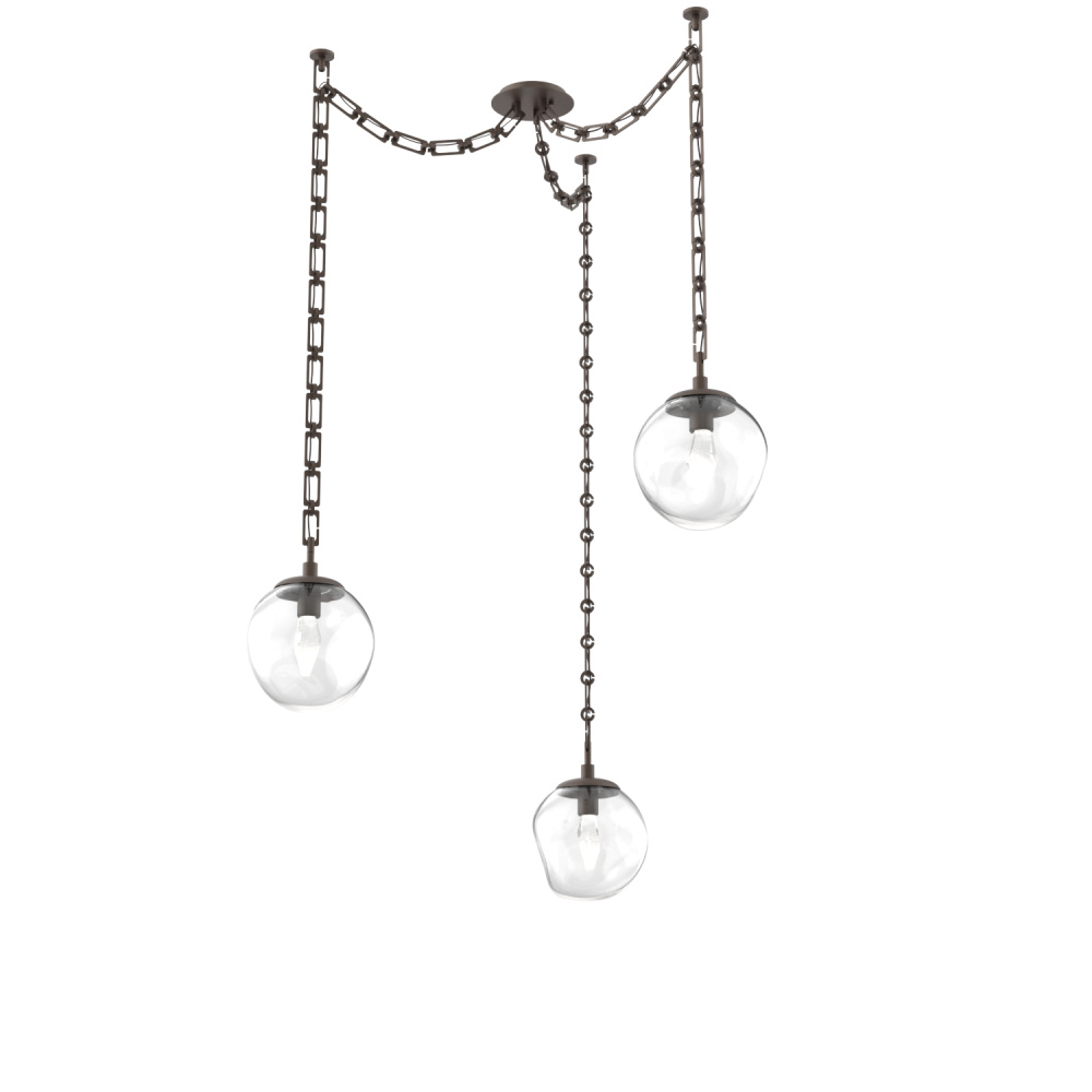Aster LED Multi Light Pendant Multi Port Canopy Flat Bronze
