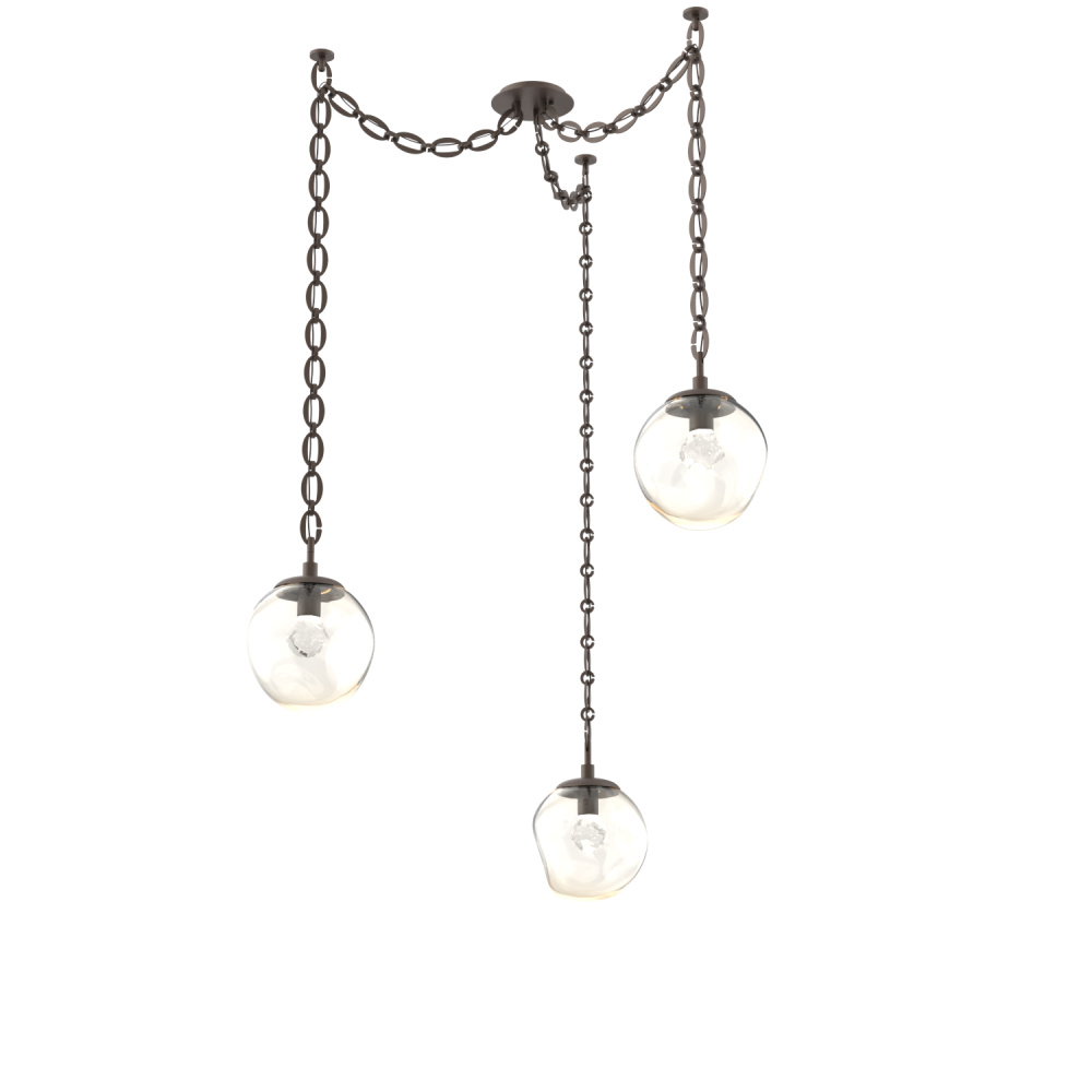 Aster LED Multi Light Pendant Multi Port Canopy Flat Bronze