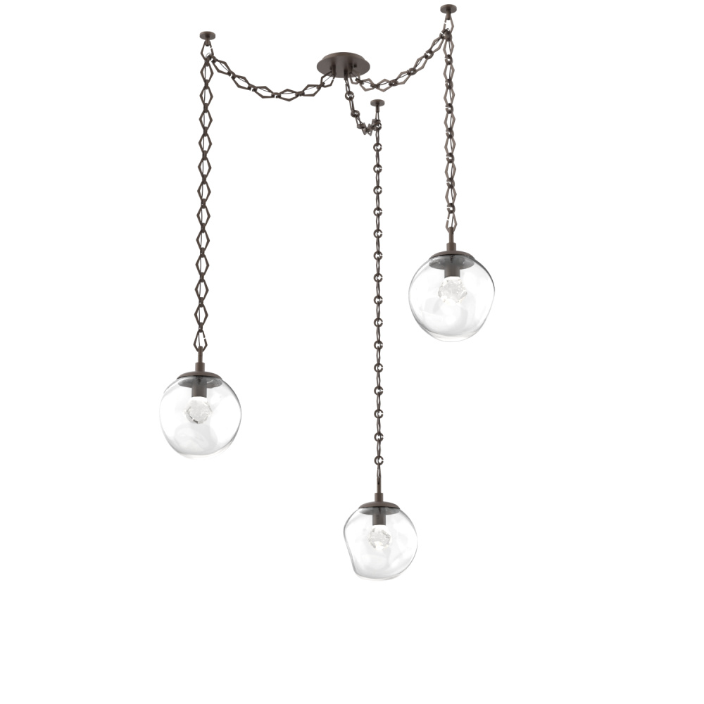 Aster LED Multi Light Pendant Multi Port Canopy Flat Bronze
