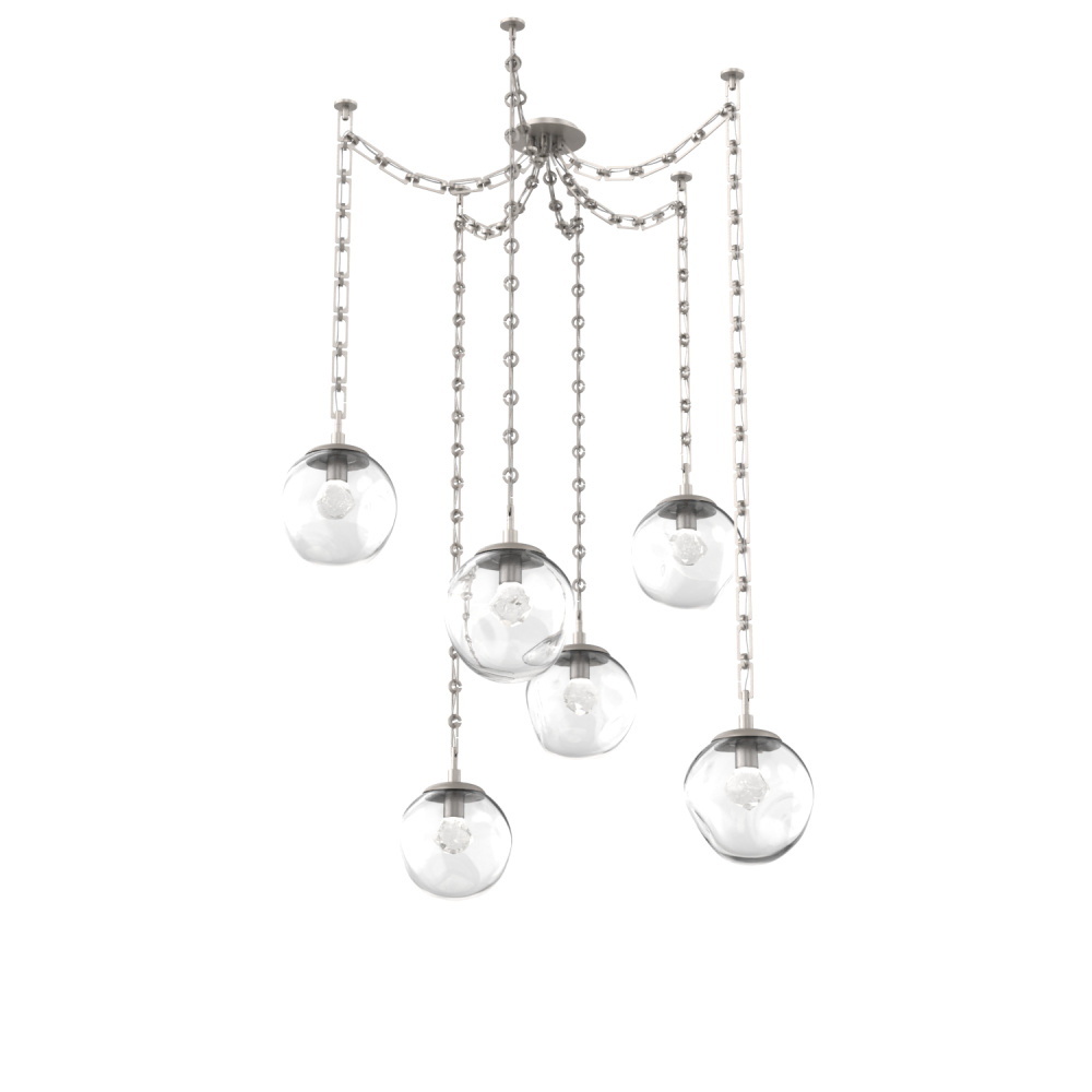 Aster Round 6pc Swag Multi-Pendant Chain (LED)