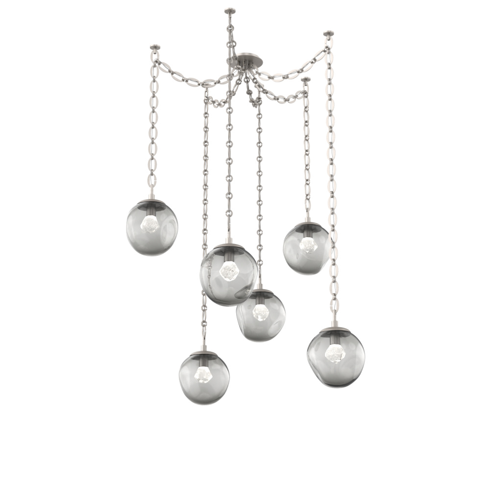 Aster Round 6pc Swag Multi-Pendant Chain (LED)