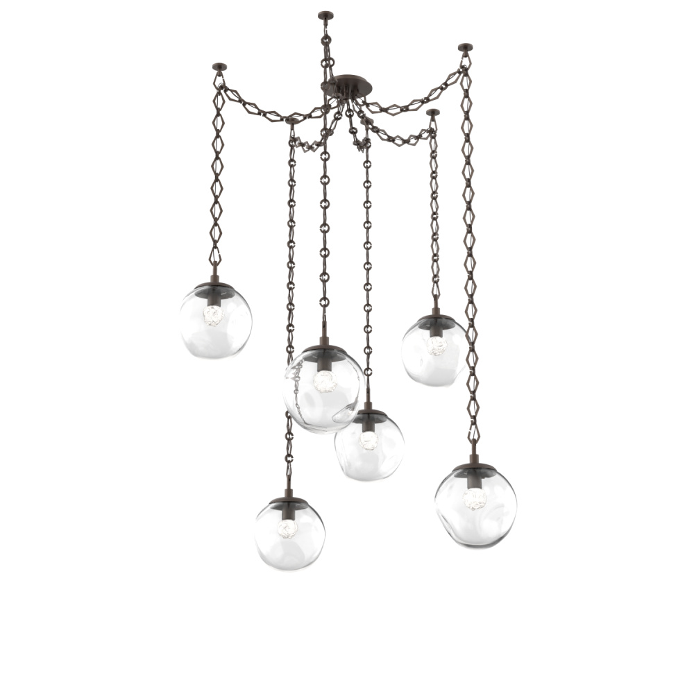 Aster LED Multi Light Pendant Multi Port Canopy Flat Bronze