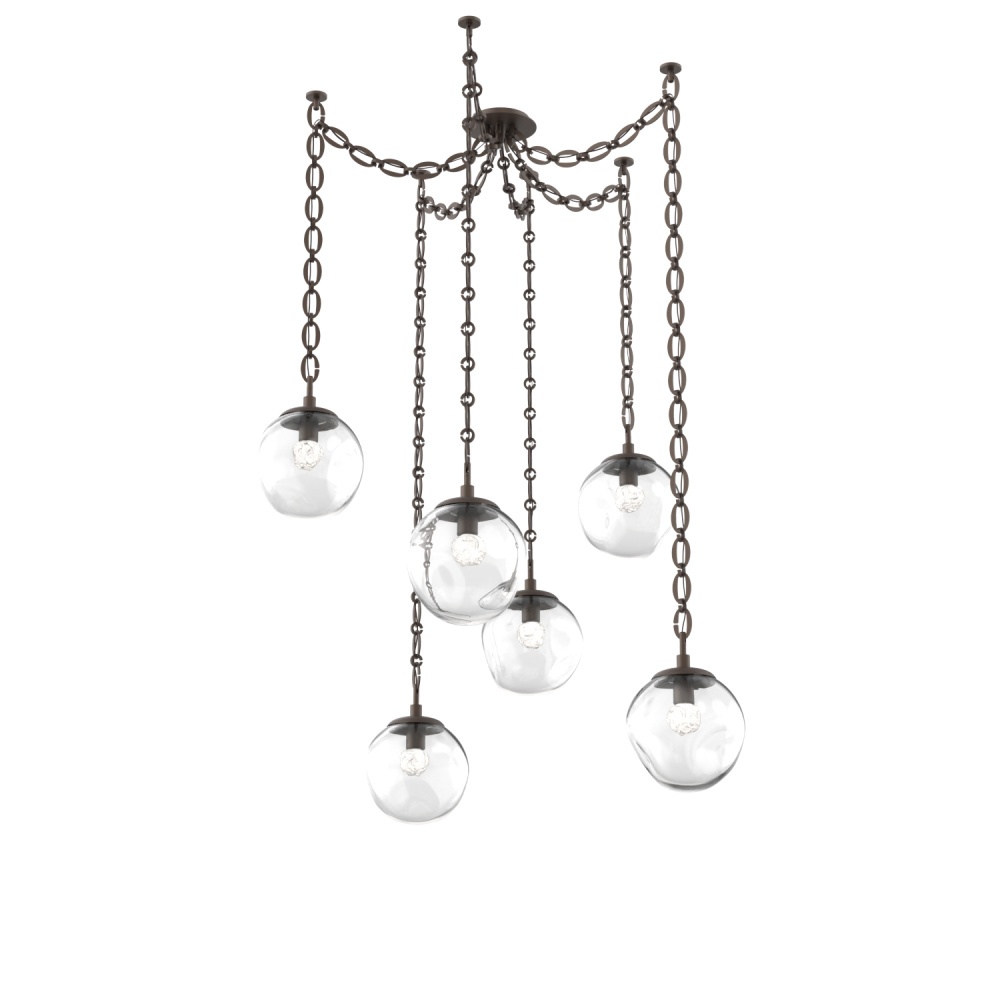 Aster LED Multi Light Pendant Multi Port Canopy Flat Bronze
