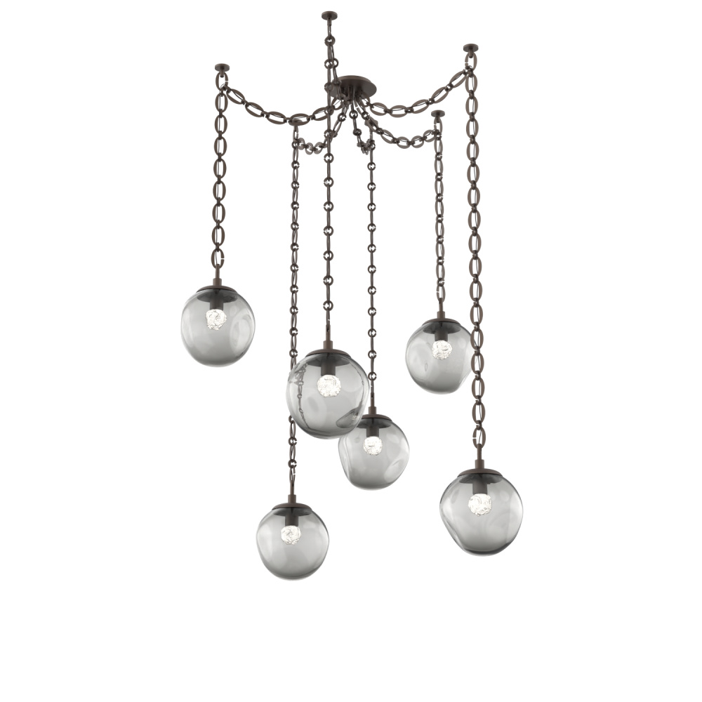 Aster Round 6pc Swag Multi-Pendant Chain (LED)
