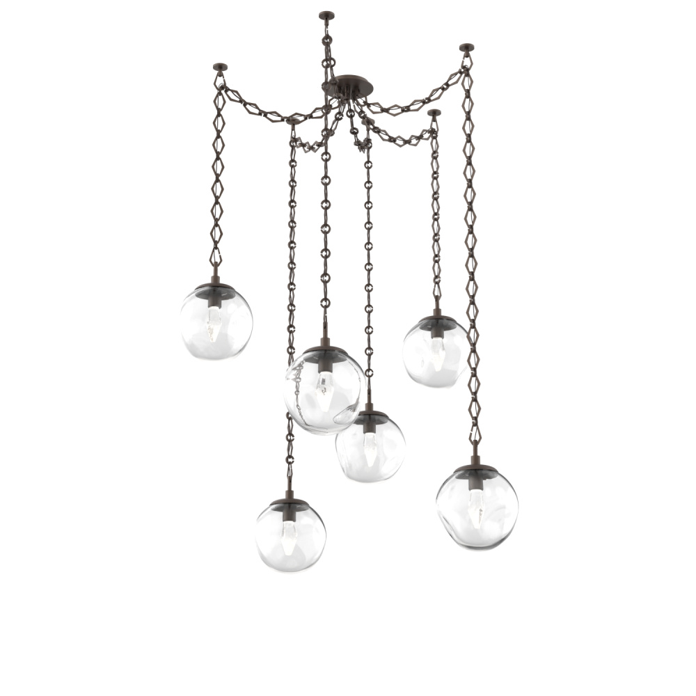 Aster LED Multi Light Pendant Multi Port Canopy Flat Bronze
