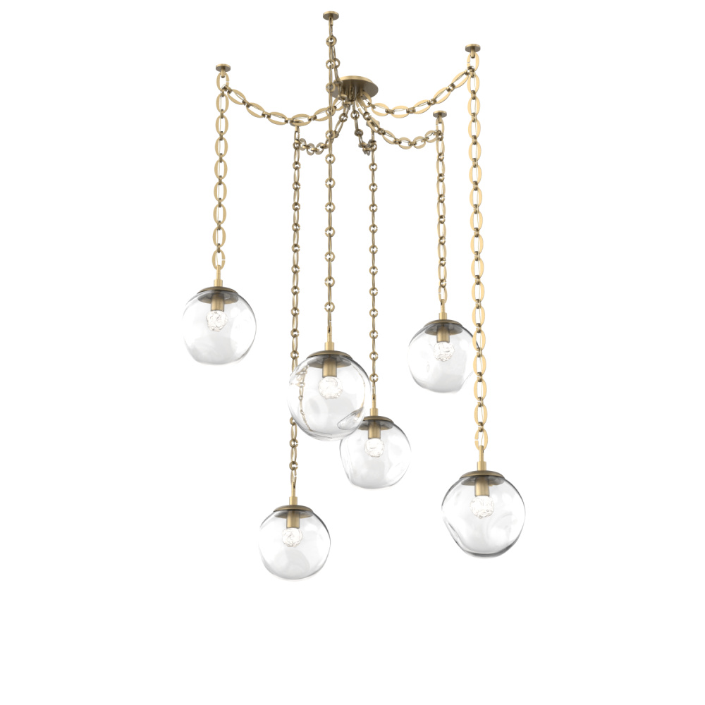 Aster Round 6pc Swag Multi-Pendant Chain (LED)