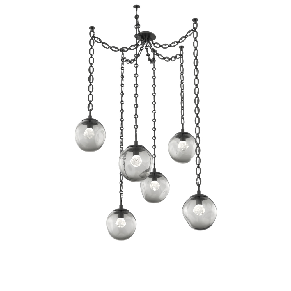 Aster Round 6pc Swag Multi-Pendant Chain (LED)