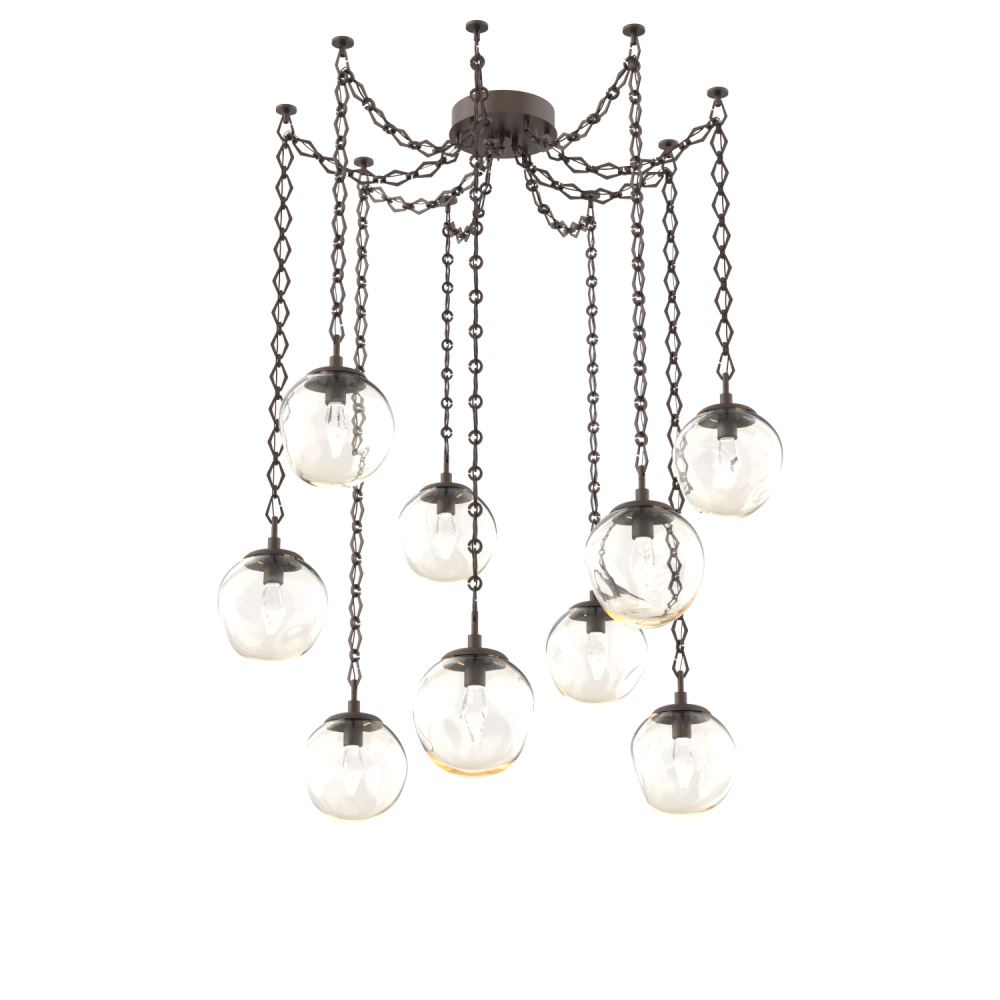 Aster LED Multi Light Pendant Multi Port Canopy Flat Bronze