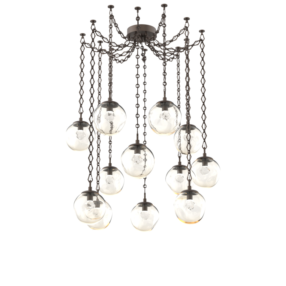Aster LED Multi Light Pendant Multi Port Canopy Flat Bronze