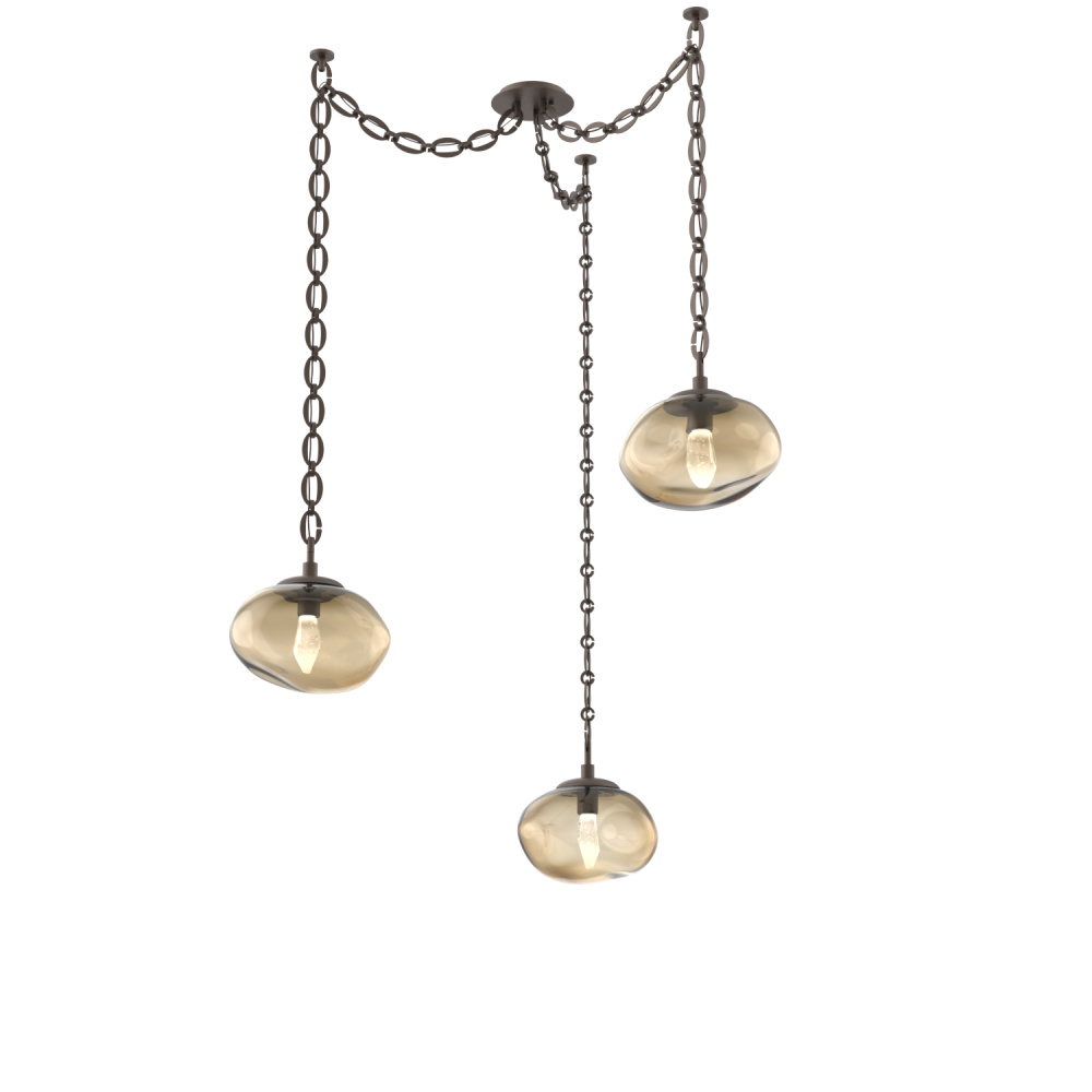 Nova LED Multi Light Pendant Flat Bronze