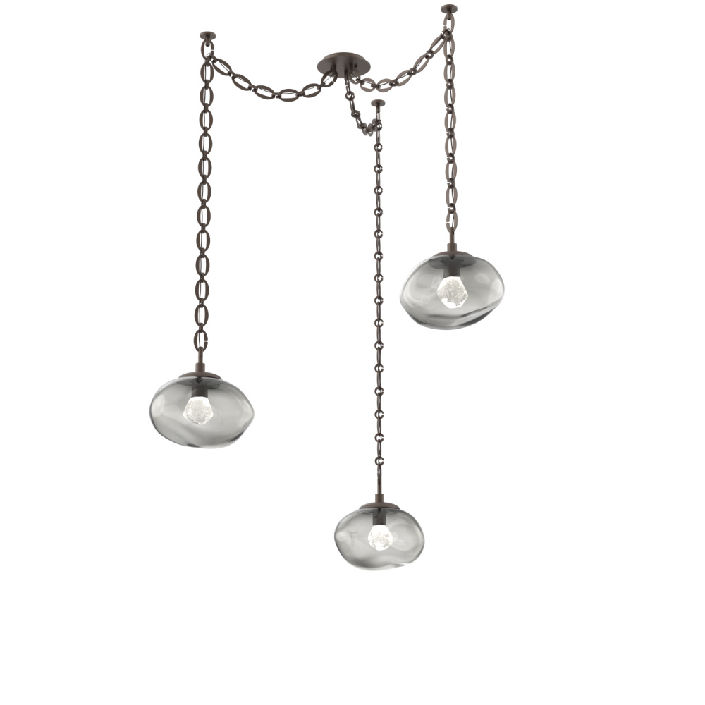 Nova LED Multi Light Pendant Flat Bronze