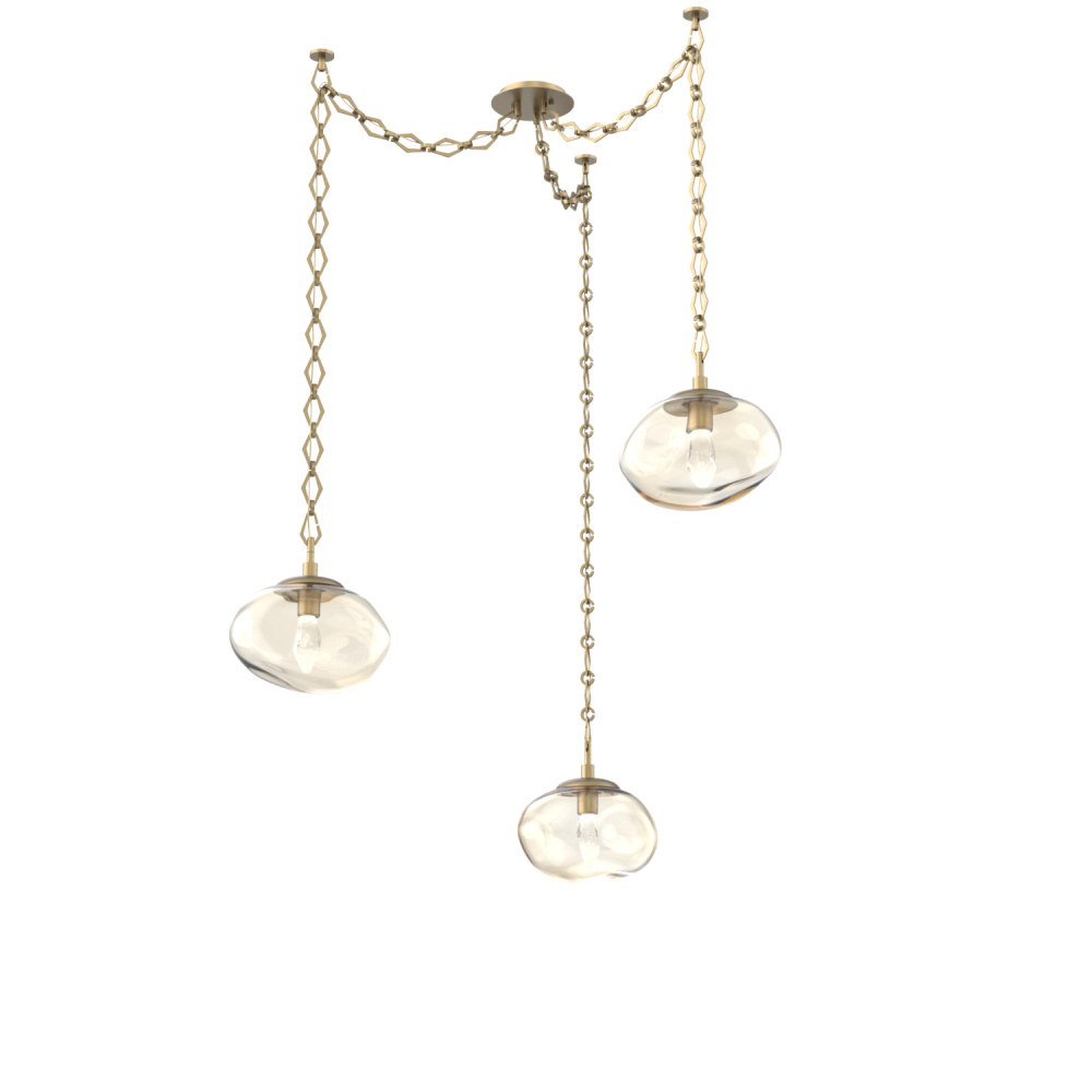 Nova LED Multi Light Pendant Gilded Brass
