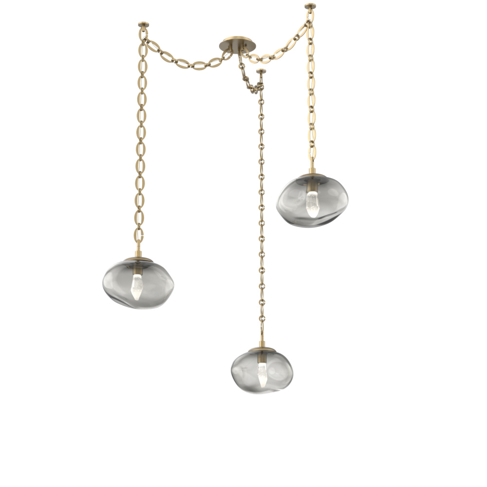 Nova LED Multi Light Pendant Gilded Brass