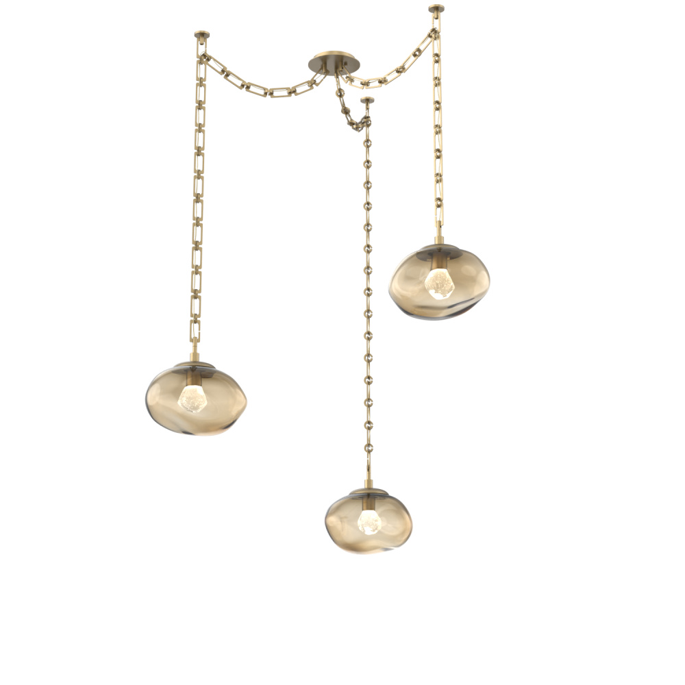 Nova LED Multi Light Pendant Gilded Brass