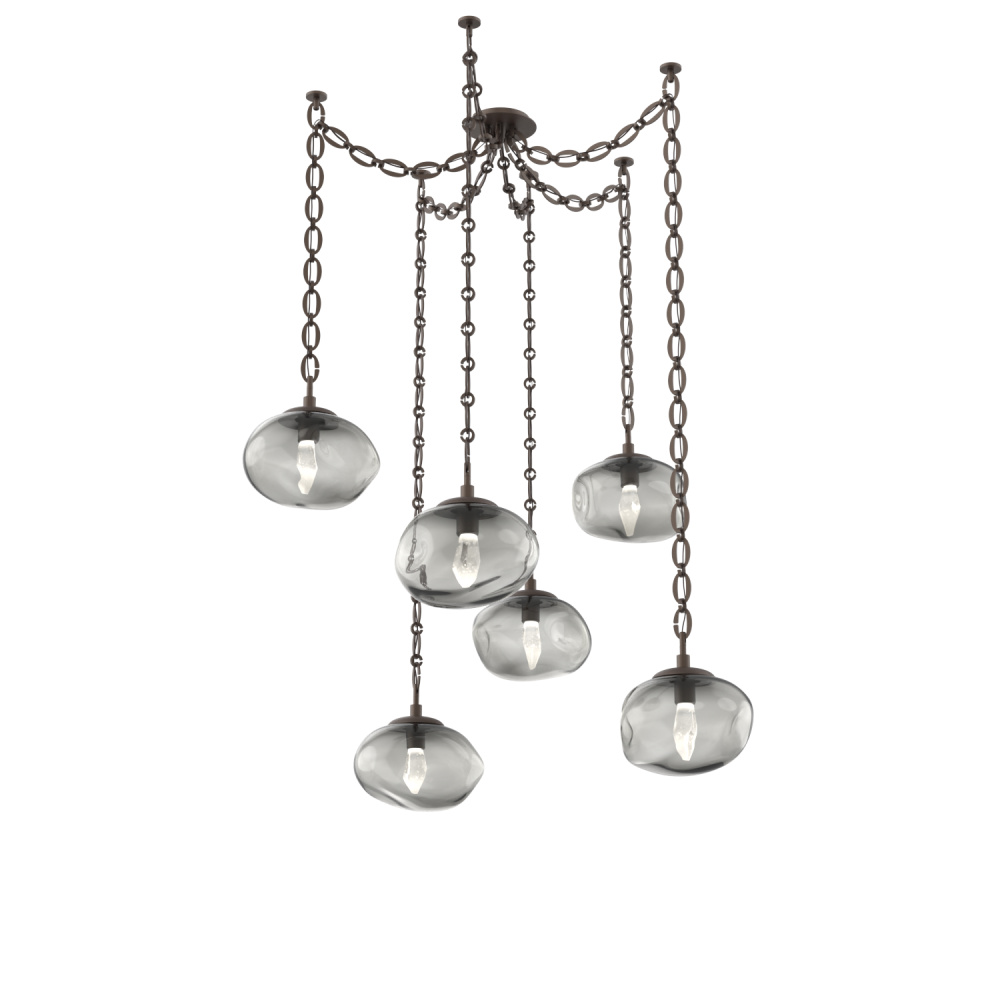 Nova LED Multi Light Pendant Flat Bronze