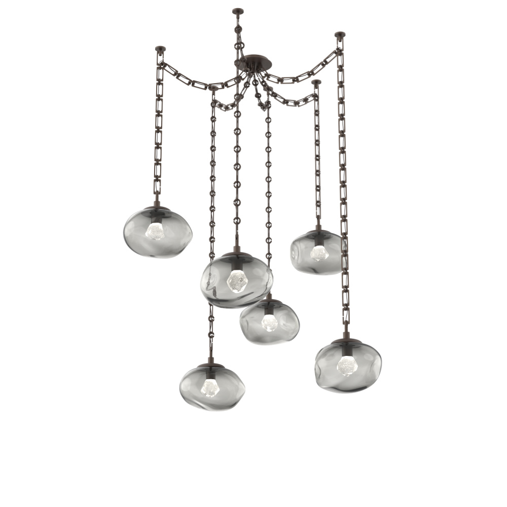 Nova Round 6pc Swag Multi-Pendant Chain (LED)