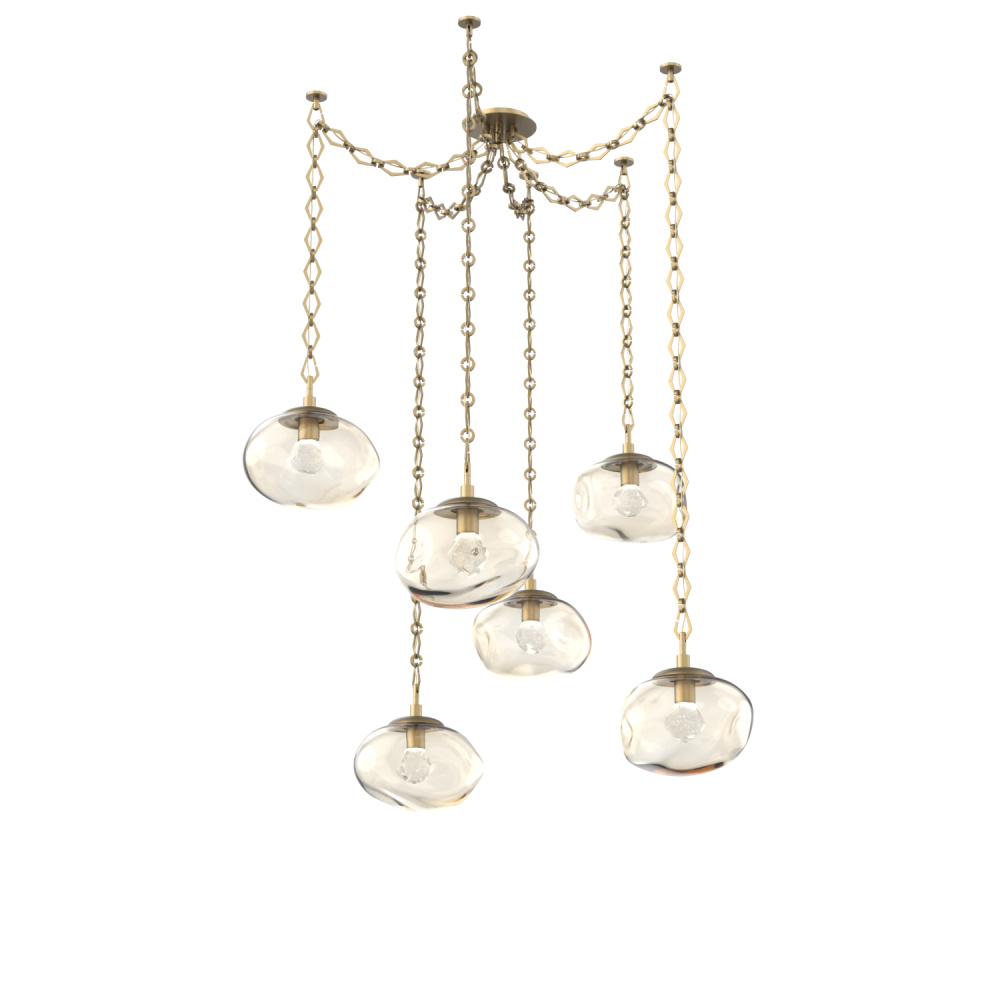 Nova LED Multi Light Pendant Gilded Brass