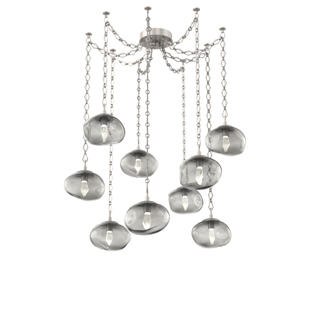 Nova LED Multi Light Pendant Beige Silver