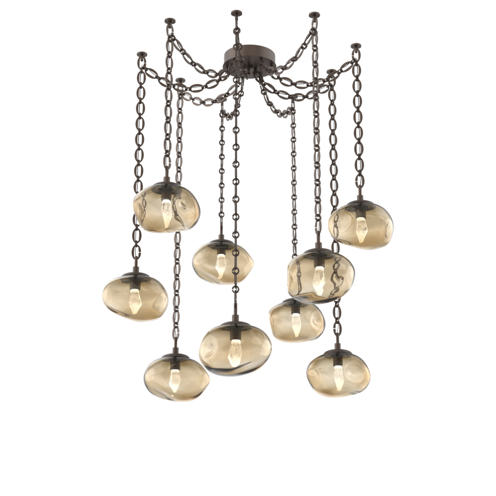 Nova LED Multi Light Pendant Flat Bronze