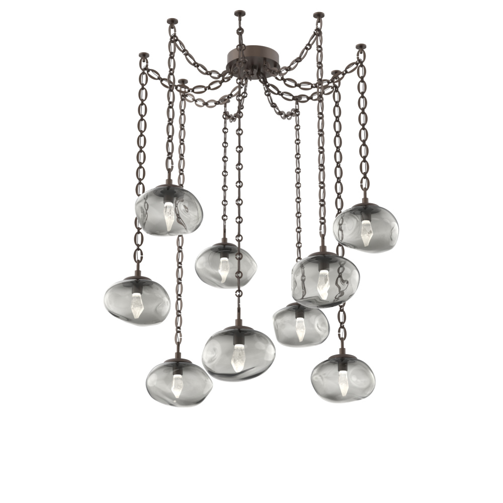 Nova LED Multi Light Pendant Flat Bronze