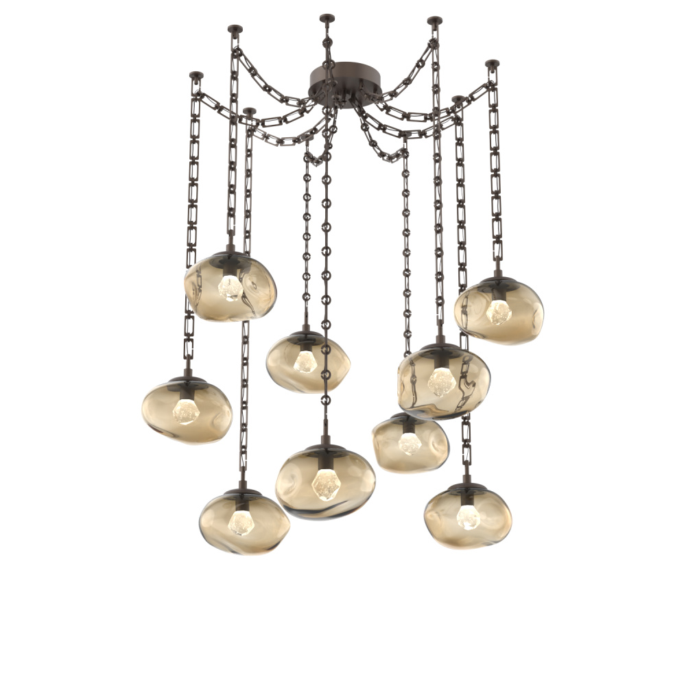 Nova LED Multi Light Pendant Flat Bronze