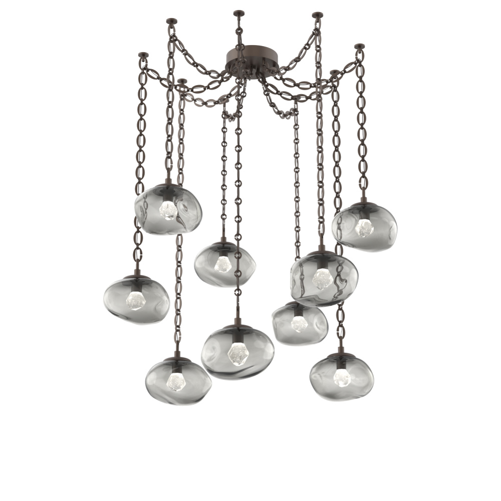 Nova LED Multi Light Pendant Flat Bronze