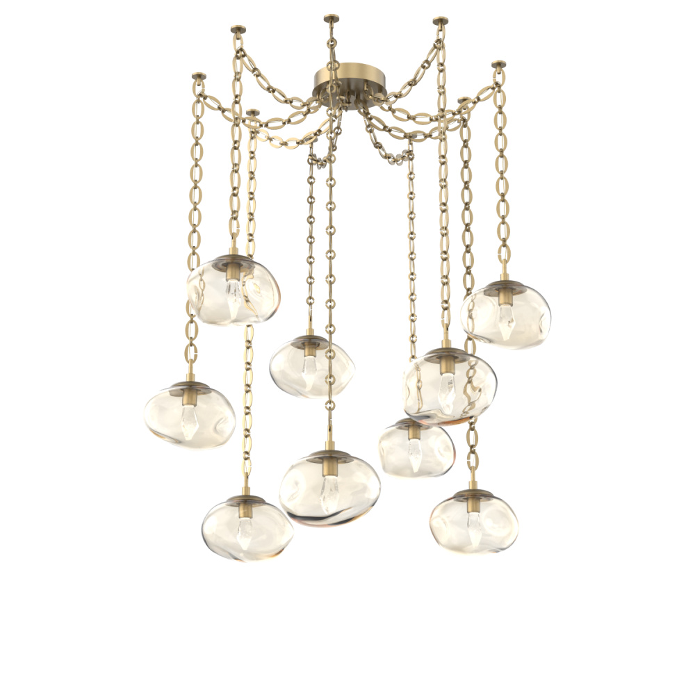 Nova LED Multi Light Pendant Gilded Brass