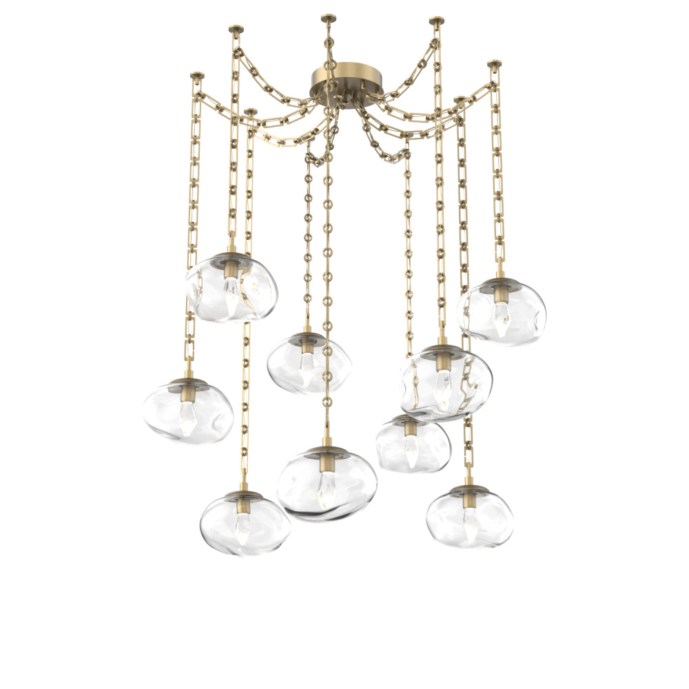 Nova LED Multi Light Pendant Gilded Brass