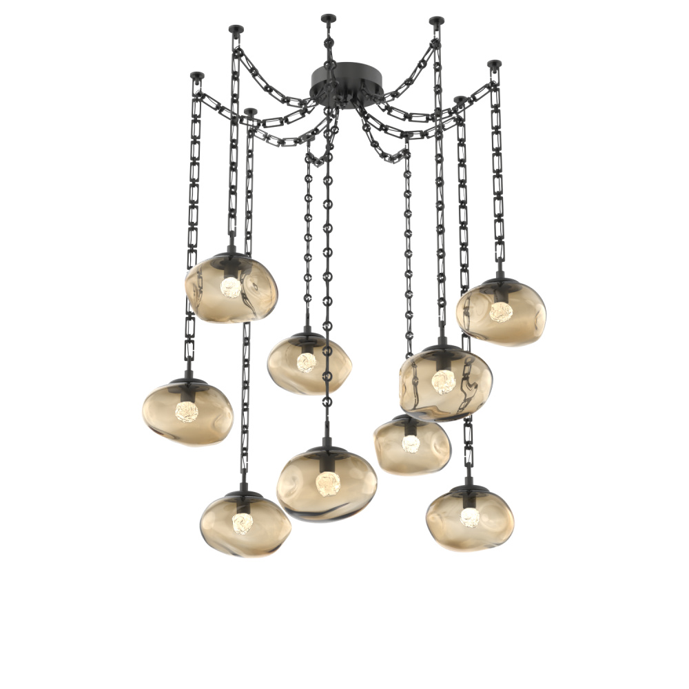Nova Round 9pc Swag Multi-Pendant Chain (LED)