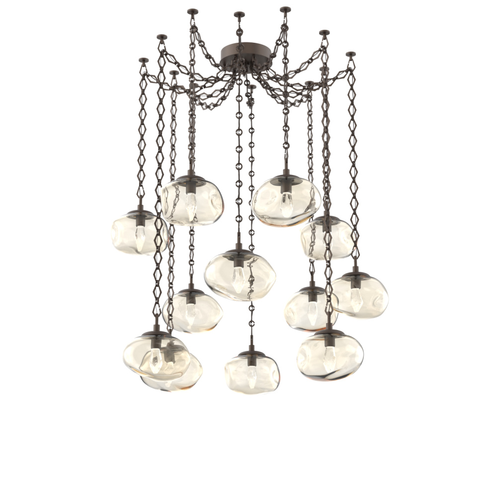 Nova LED Multi Light Pendant Flat Bronze