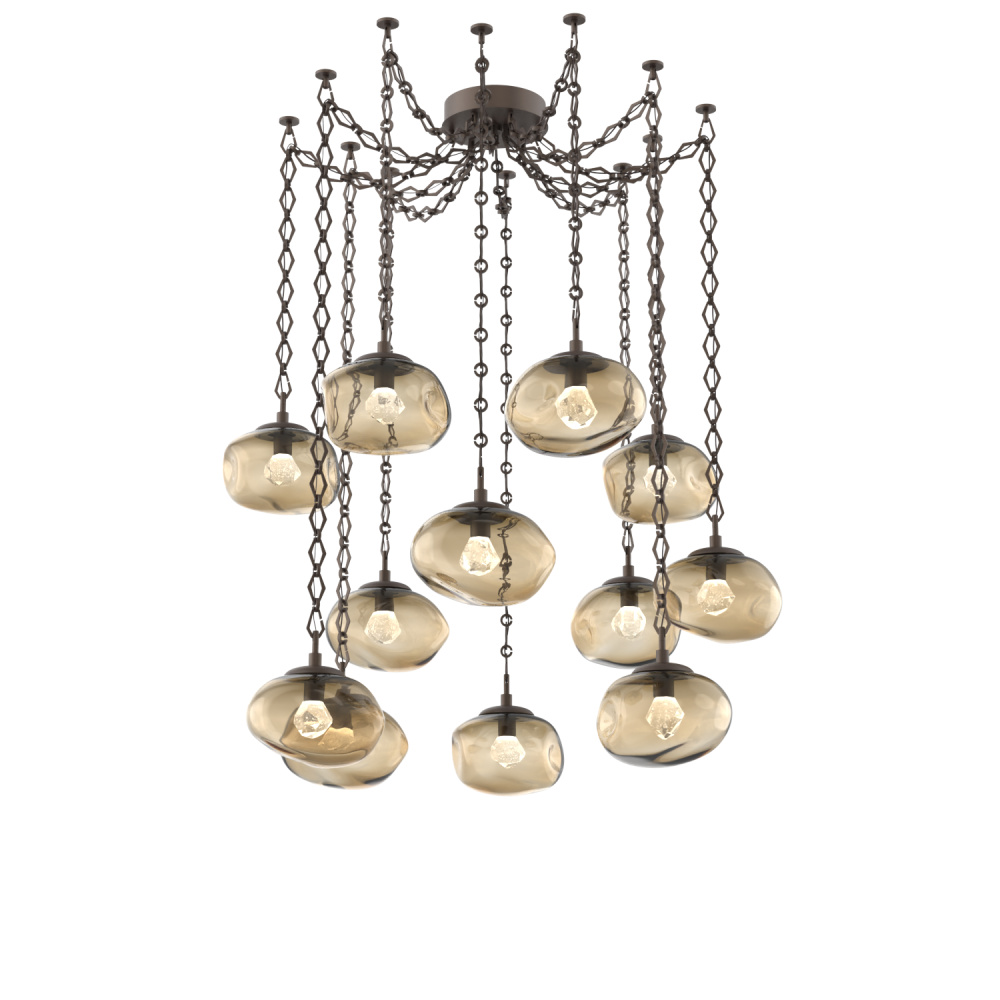 Nova LED Multi Light Pendant Flat Bronze