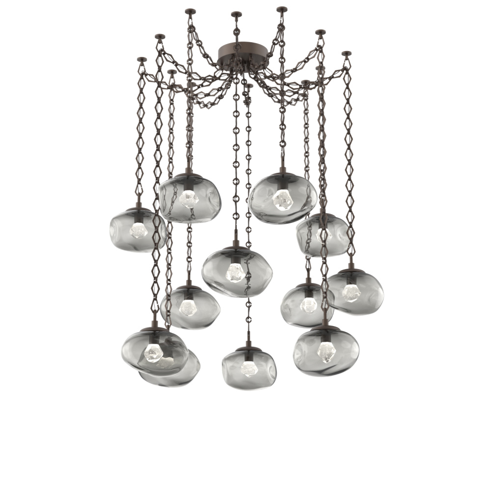 Nova LED Multi Light Pendant Flat Bronze