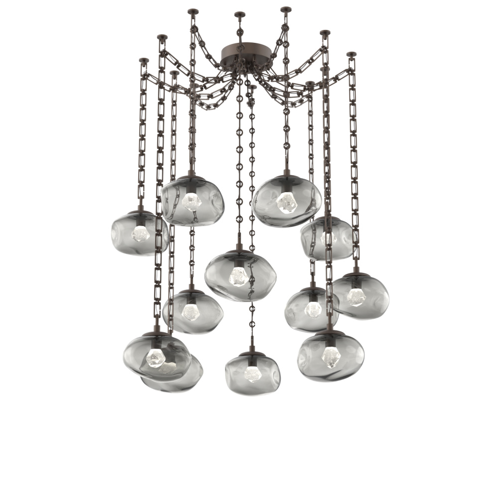 Nova LED Multi Light Pendant Flat Bronze