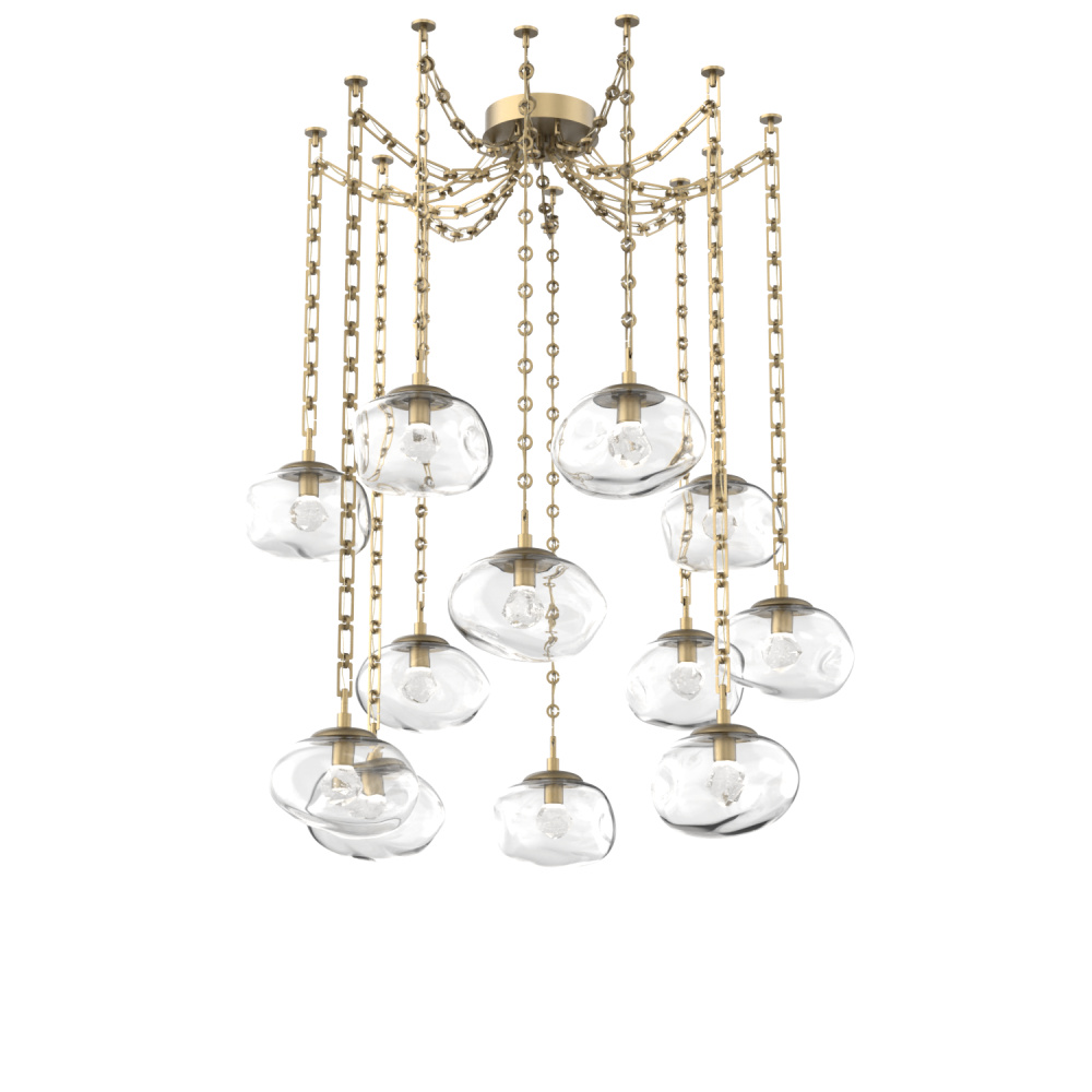 Nova LED Multi Light Pendant Gilded Brass