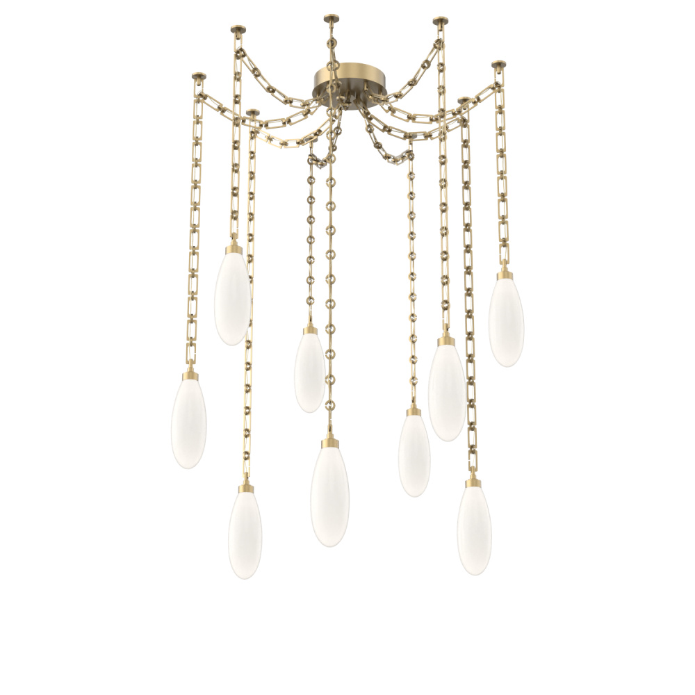 Fiori Multi Light Pendant Gilded Brass