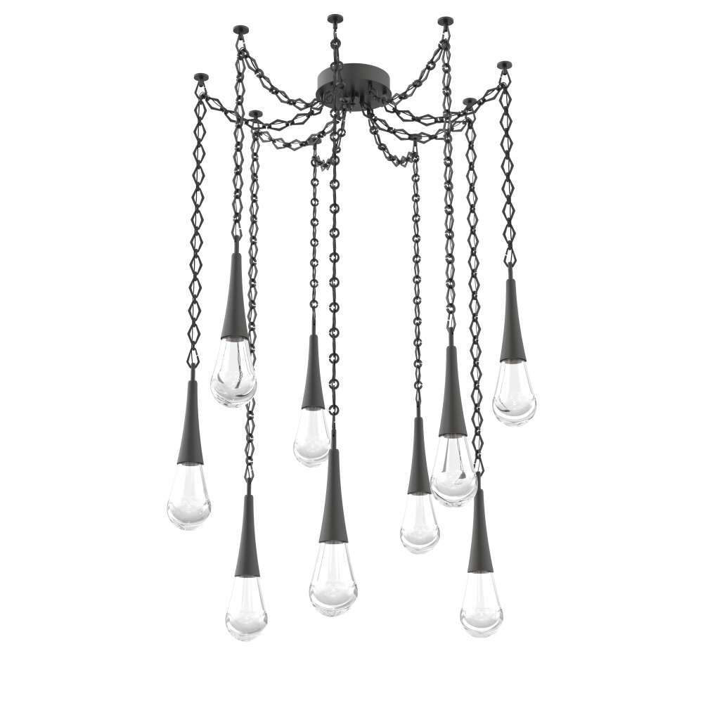 Raindrop Multi Light Pendant Matte Black