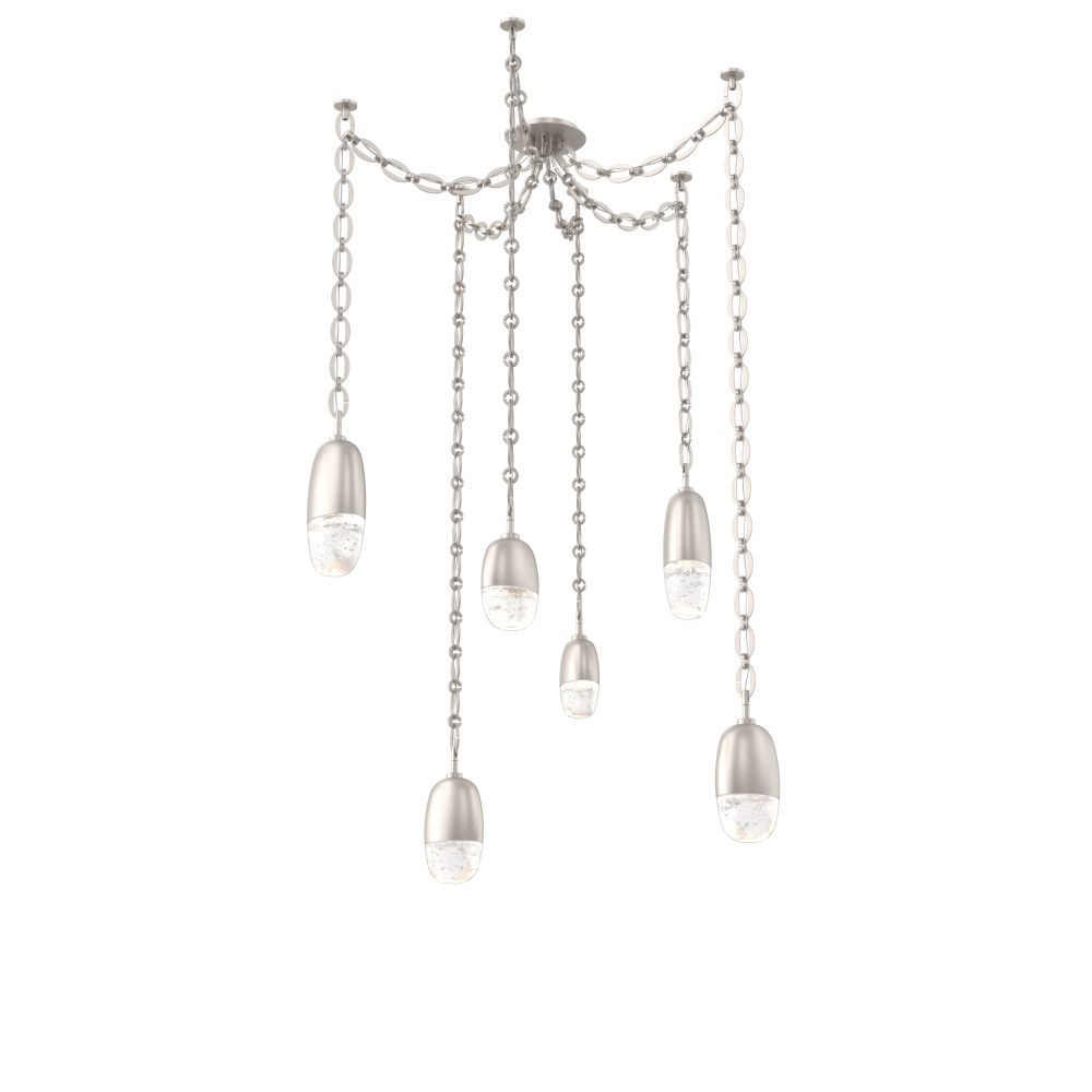 Pebble Multi Light Pendant Beige Silver