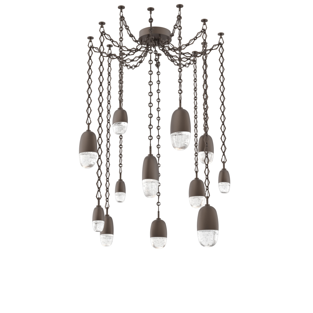 Pebble Multi Light Pendant Flat Bronze