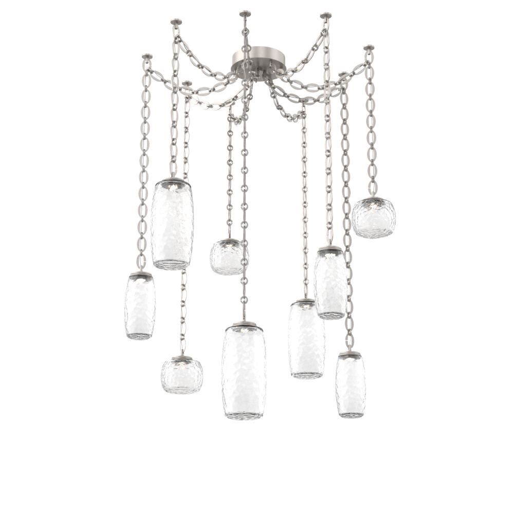 Vessel Multi Light Pendant Beige Silver