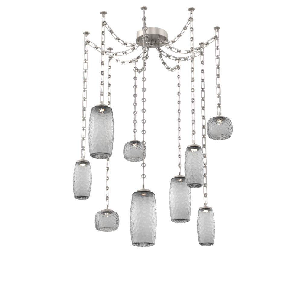 Vessel Multi Light Pendant Beige Silver
