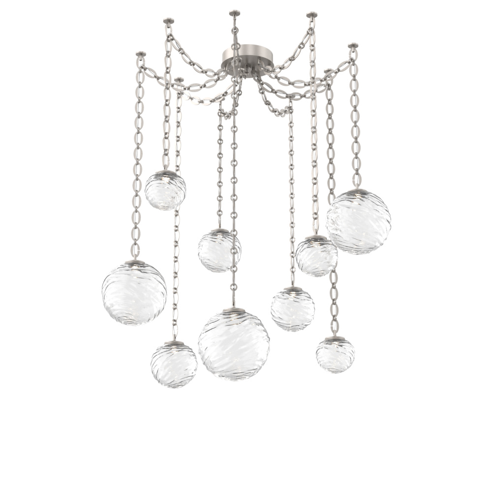 Gaia Multi Light Pendant Beige Silver