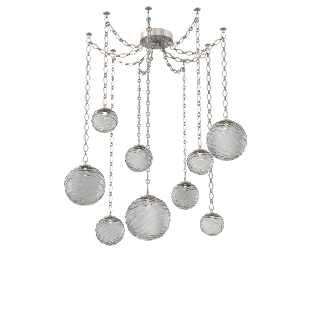 Gaia Multi Light Pendant Beige Silver