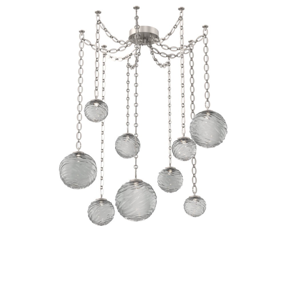 Gaia Multi Light Pendant Beige Silver