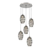 Hammerton CHB0035-05-BS-OS-C01-E2 - Ellisse Round 5pc Multi-Pendant
