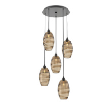 Hammerton CHB0035-05-MB-OB-C01-E2 - Ellisse Round 5pc Multi-Pendant
